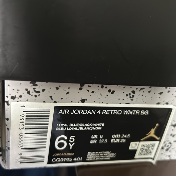 Jordan 4 retro Winterized Loyal Blue Size 6.5 - Picture 7 of 7